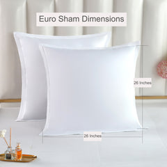 Long-staple Cotton Euro Sham Set of 2, White