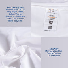 Long-staple Cotton Fitted Sheet, White