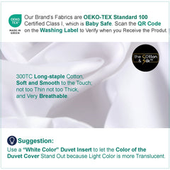 Long-staple Cotton Duvet Cover Set, 3-piece, White