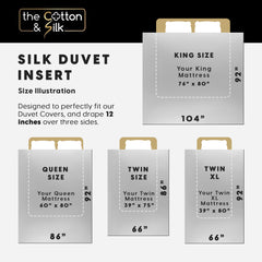 【Bundle】All Season Silk Duvet Insert + Misty Blue Duvet Cover Set (3-Piece)
