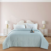 Summer, Machine Washable Silk Filled Blanket, Misty Blue