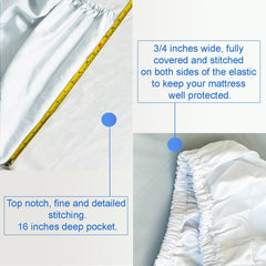Long-staple Cotton Fitted Sheet, White