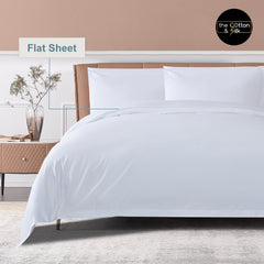 Long-staple Cotton Flat Sheet, White