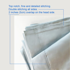 Long-staple Cotton Flat Sheet, Misty Blue