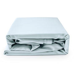 Long-staple Cotton Flat Sheet, Misty Blue