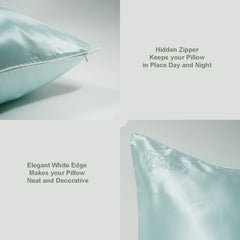 Green Hidden Zipper with White Edge