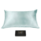 King-size Luxurious 22 Momme Mulberry Silk Pillowcase, Light Green