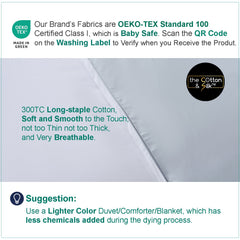 Long-staple Cotton Flat Sheet, Misty Blue