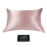 Luxurious Mulberry Silk Pillowcase, Zipper Closure, Lotus