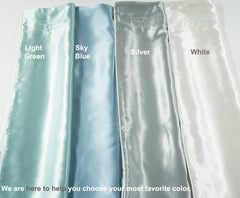 22 Momme Mulberry Silk Pillowcase Pair, Zipper Closure, Sky Blue