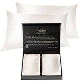 22 Momme Mulberry Silk Pillowcase Pair, Zipper Closure, Cream