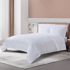 Long-staple Cotton Duvet Cover Set, 3-piece, White