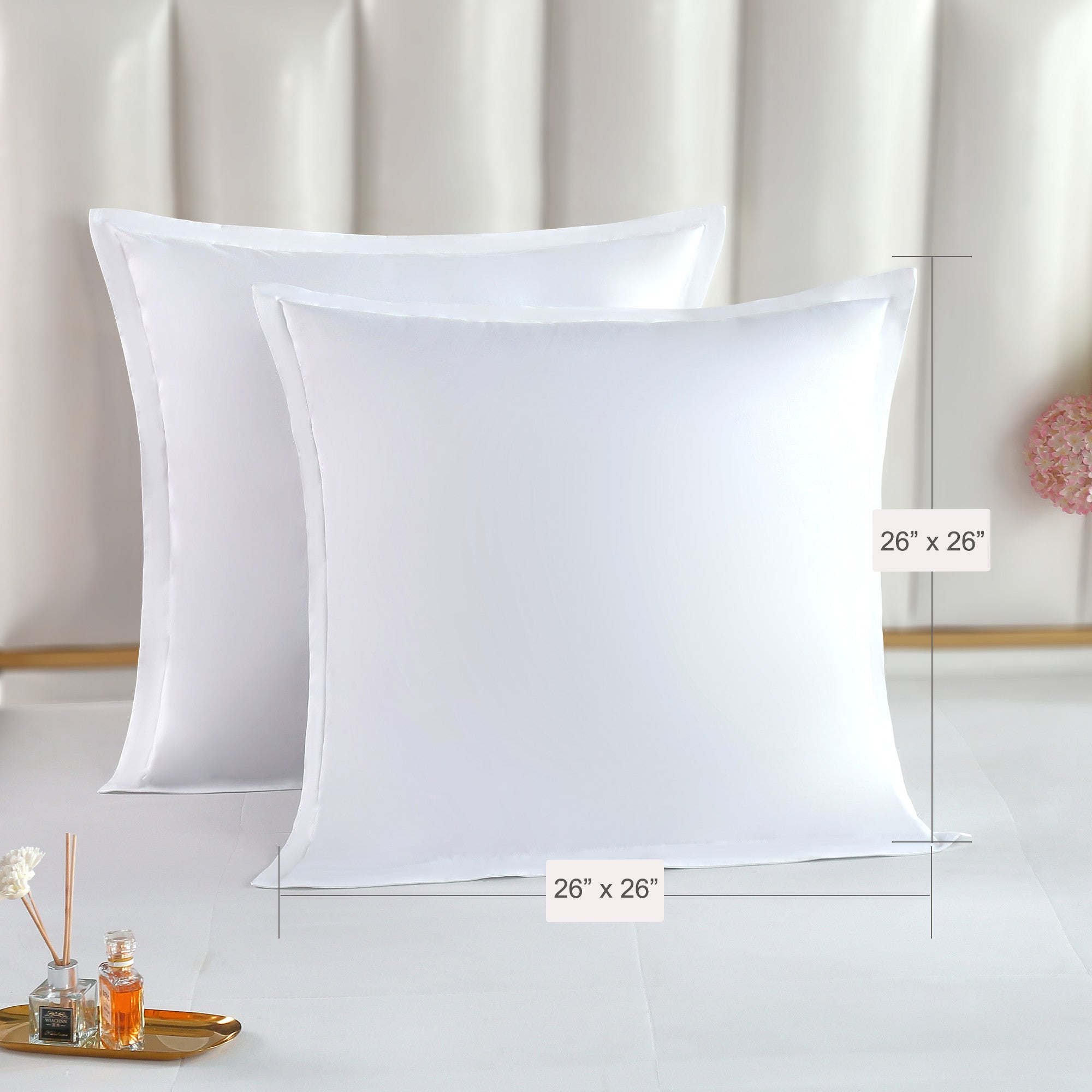 Long-staple Cotton Euro Sham Set of 2, White