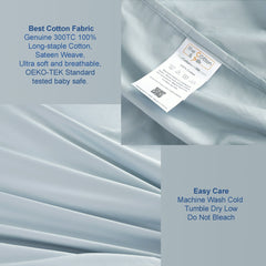 [Outlets] Long-staple Cotton Flat Sheet, Misty Blue