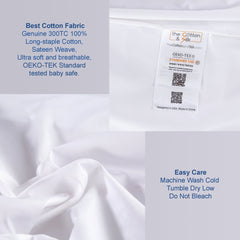 Long-staple Cotton Flat Sheet, White