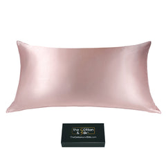 Lotus color King-Size 100% 6A 22 Momme Mulberry Silk Pillowcase, Zipper Closure
