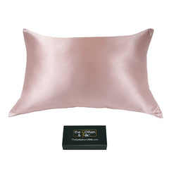 [Outlets] Luxurious Mulberry Silk Pillowcase, Zipper Closure, Lotus