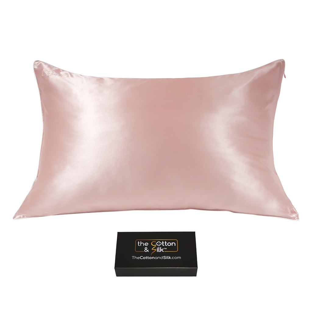 Queen Size 22 Momme Mulberry Silk Pillowcase - Light Pink