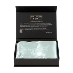 Queen Size 100% 6A + 22 Momme Mulberry Silk Pillowcase - Light Green- Gift Box