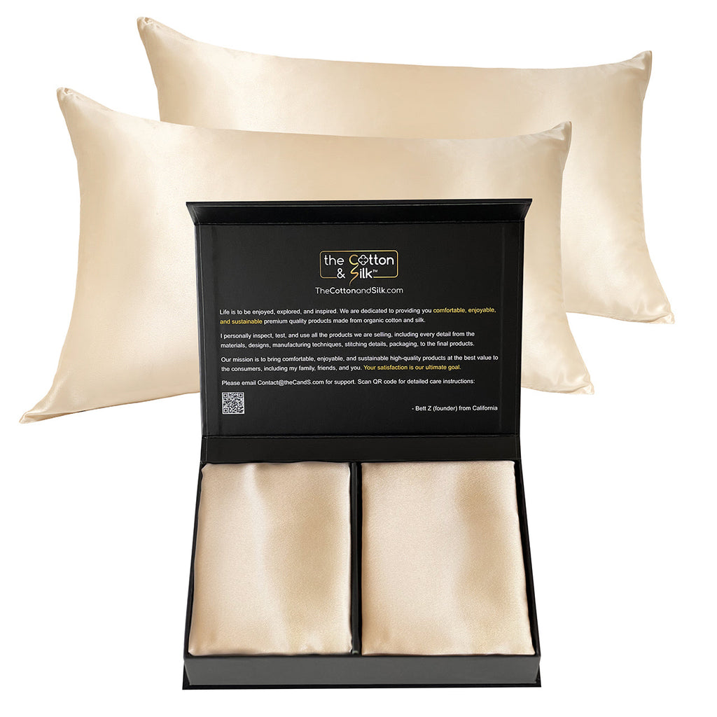 22 Momme Mulberry Silk Pillowcase Pair THE COTTON SILK