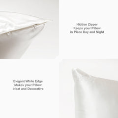 White Hidden Zipper with White Edge