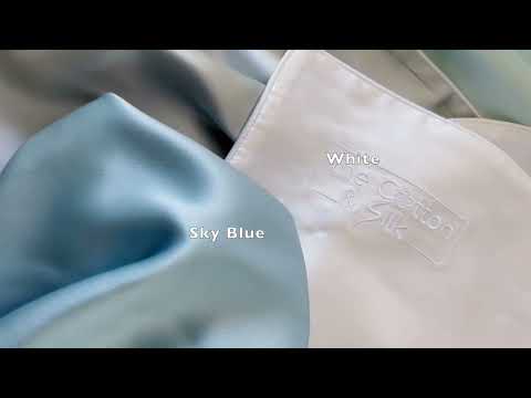 King-size 22 Momme Mulberry Silk Pillowcase, Zipper Closure, Sky Blue